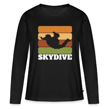 Skydive - Frauen Premium Bio Langarmshirt - Schwarz - Vorne - Julia (174cm)