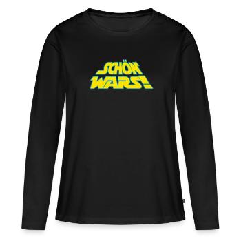 SCHÖN WARS - Frauen Premium Bio Langarmshirt - Schwarz - Vorne - Julia (174cm)