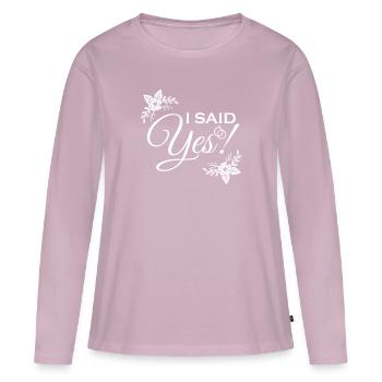 I Said Yes Braut JGA Junggesellinnenabschied - Frauen Premium Bio Langarmshirt - Altrosa - Vorne - Julia (174cm)