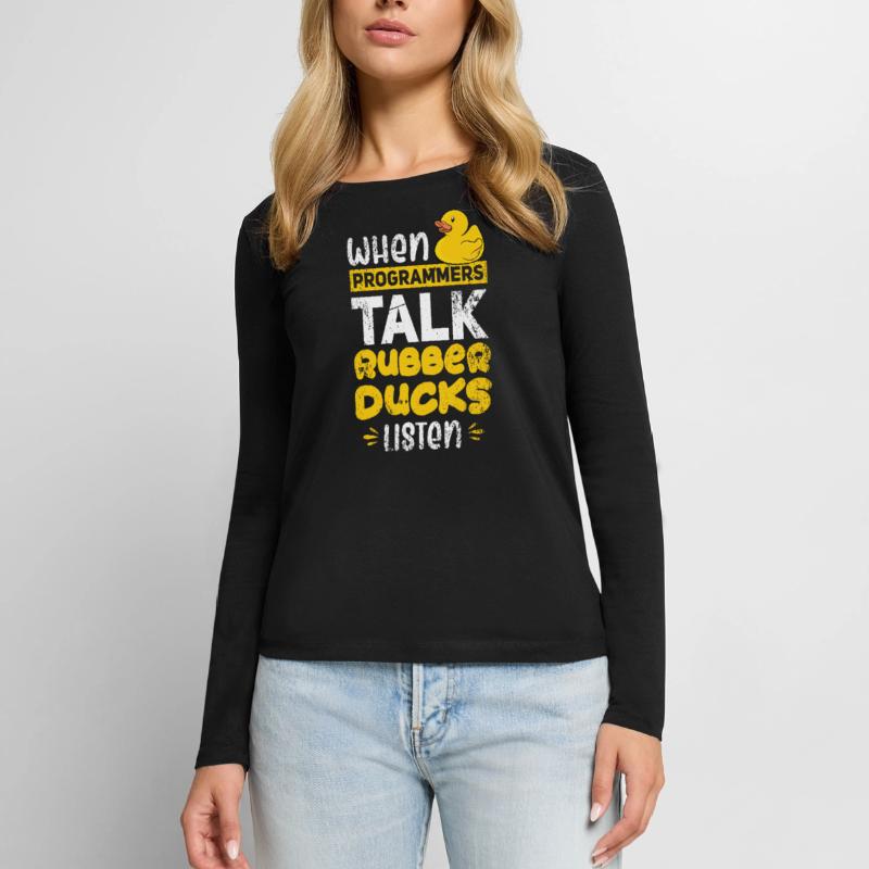 Programming Duck developer duck rubber duck Women's Premium Organic Long Sleeve Shirt