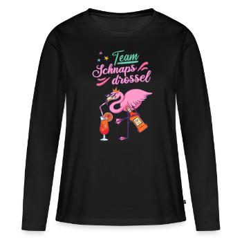 Team Schnapsdrossel Mädelsabend Geschenk - Frauen Premium Bio Langarmshirt - Schwarz - Vorne - Julia (174cm)