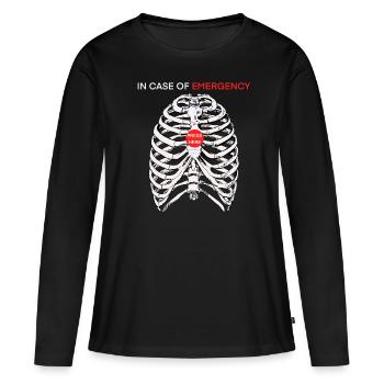 First aid - Women's Premium Organic Long Sleeve Shirt - black - Front - Julia (174cm)