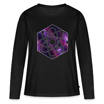 Physique - T-shirt manches longues Premium bio Femme - noir - Devant - Julia (174cm)