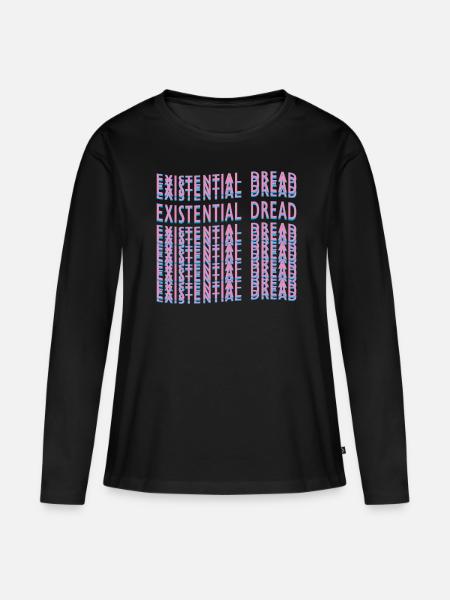Existential Dread Produkt Retrowave Ästhetik - Frauen Premium Bio Langarmshirt - Schwarz