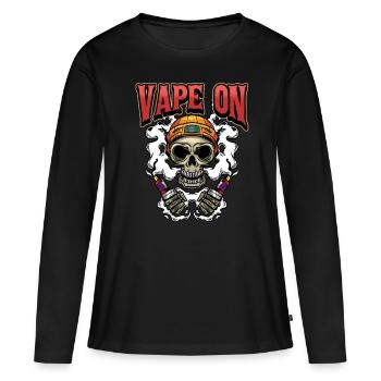 Vape Dampfen Dampfer Vaping Spruch Geschenk - Frauen Premium Bio Langarmshirt - Schwarz - Vorne - Julia (174cm)