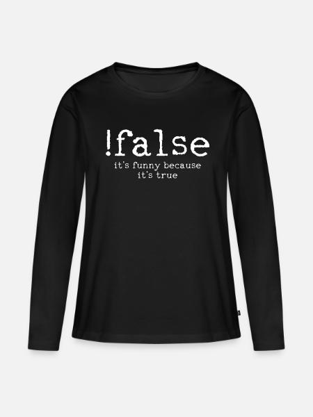 Coder Programmierer Informatik Lustig Nerd - Frauen Premium Bio Langarmshirt - Schwarz