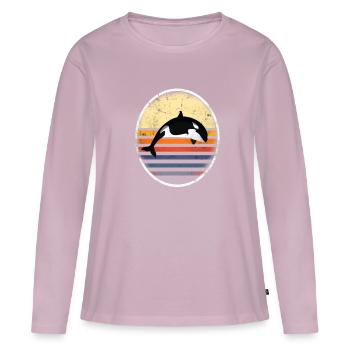 Orcas - Women's Premium Organic Long Sleeve Shirt - dusky pink - Front - Julia (174cm)