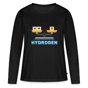 Eau hydrogène oxygène - T-shirt manches longues Premium bio Femme - noir - Devant - Julia (174cm)