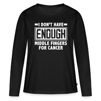 Le cancer chimio pue - T-shirt manches longues Premium bio Femme - noir - Devant - Julia (174cm)