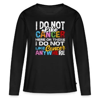 Paroles de thérapie chimio-cancer cure - T-shirt manches longues Premium bio Femme - noir - Devant - Julia (174cm)