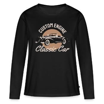 Classic car - Women's Premium Organic Long Sleeve Shirt - black - Front - Julia (174cm)