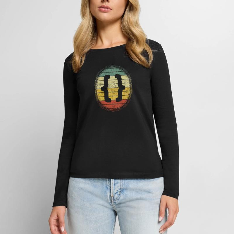 Développeur Web Programmeur CSS code HTML T-shirt manches longues Premium bio Femme