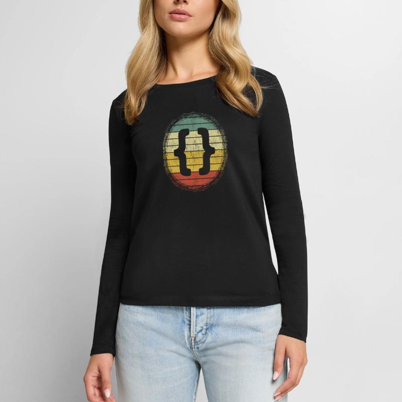 Webentwickler HTML Code CSS Programmierer Frauen Premium Bio Langarmshirt