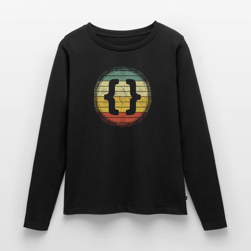 Développeur Web Programmeur CSS code HTML T-shirt manches longues Premium bio Femme