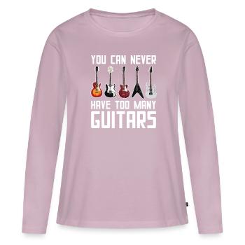 guitar - Women's Premium Organic Long Sleeve Shirt - dusky pink - Front - Julia (174cm)