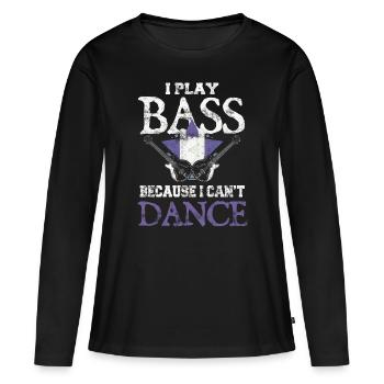 Bass joueur Bass Player Bassist Bassist - T-shirt manches longues Premium bio Femme - noir - Devant - Julia (174cm)