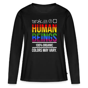 Gleichberechtigung Menschenrechte LGBT - Frauen Premium Bio Langarmshirt - Schwarz - Vorne - Julia (174cm)