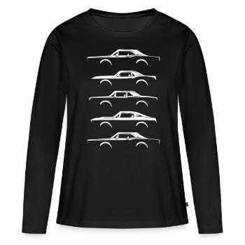 MUSCLE CAR Geschenk US Car Treffen für Auto - Frauen Premium Bio Langarmshirt - Schwarz - Vorne - Julia (174cm)