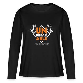 Survivant de la leucémie - T-shirt manches longues Premium bio Femme - noir - Devant - Julia (174cm)