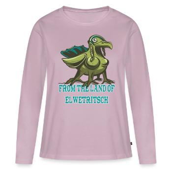 Du pays d'Elwetritsch - T-shirt manches longues Premium bio Femme - rose poudré - Devant - Julia (174cm)