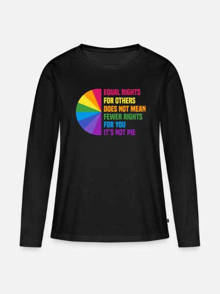 LGBT Regenbogen Menschenrechte Gleichberechtigung - Frauen Premium Bio Langarmshirt - Schwarz