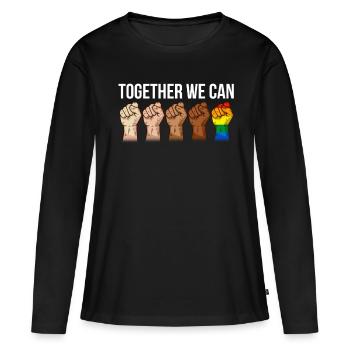 Anti racism black lgbtq human rights - Women's Premium Organic Long Sleeve Shirt - black - Front - Julia (174cm)