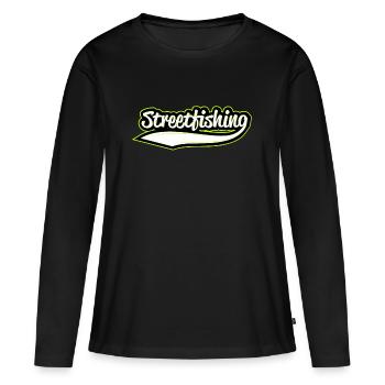 Perche de pêche Anglen Spin Streetfishing - T-shirt manches longues Premium bio Femme - noir - Devant - Julia (174cm)