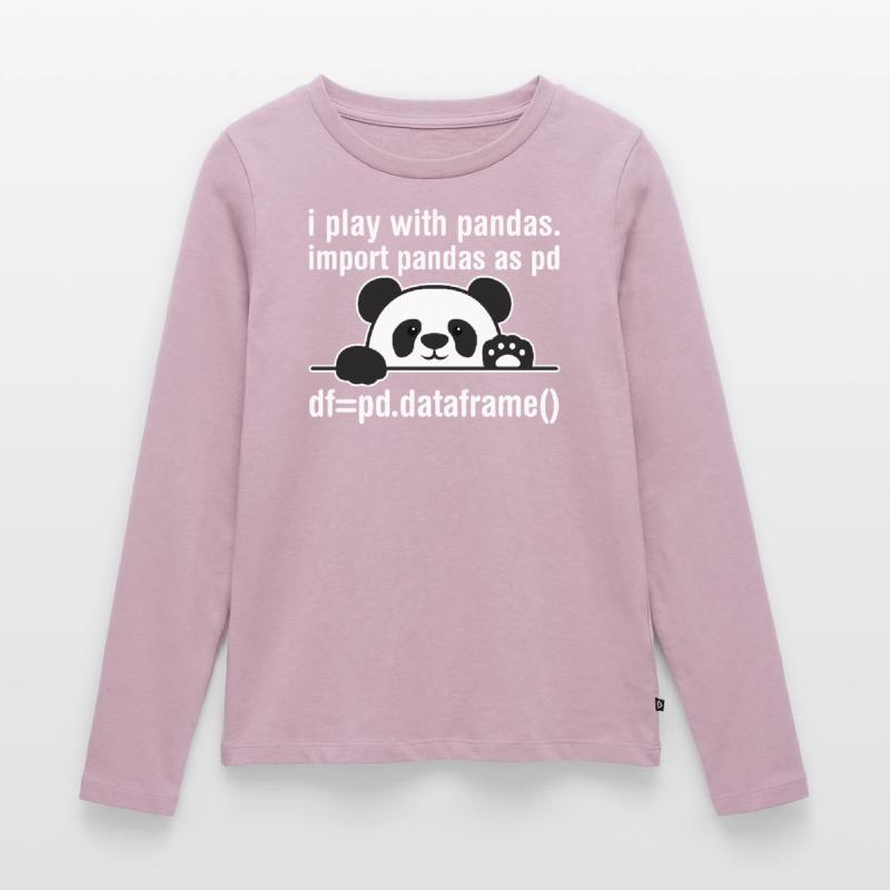 Python Programmierer IT Nerd Panda Programmierung Frauen Premium Bio Langarmshirt