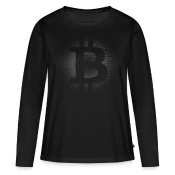 Bitcoin - Frauen Premium Bio Langarmshirt - Schwarz - Vorne - Julia (174cm)