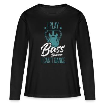 Bass Player Vintage - T-shirt manches longues Premium bio Femme - noir - Devant - Julia (174cm)
