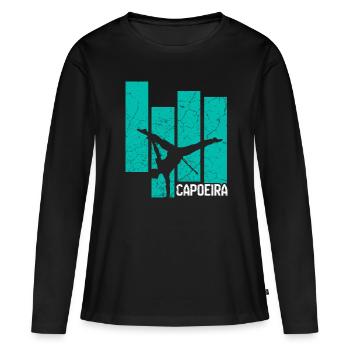 Capoeira - T-shirt manches longues Premium bio Femme - noir - Devant - Julia (174cm)