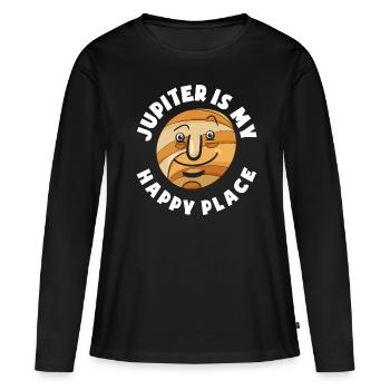 Astronomie Jupiter - T-shirt manches longues Premium bio Femme - noir - Devant - Julia (174cm)