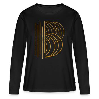 la physique - T-shirt manches longues Premium bio Femme - noir - Devant - Julia (174cm)