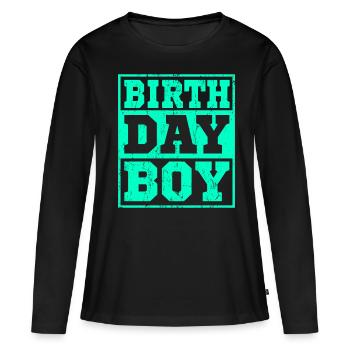 Cadeau d'anniversaire garçon anniversaire garçon - T-shirt manches longues Premium bio Femme - noir - Devant - Julia (174cm)