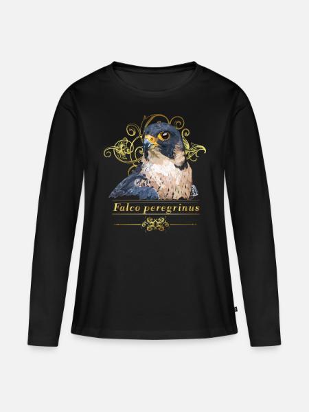 Wanderfalke - Frauen Premium Bio Langarmshirt - Schwarz