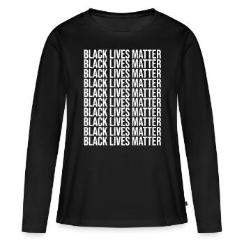 Black Lives Matter - Black Lives Matter - T-shirt manches longues Premium bio Femme - noir - Devant - Julia (174cm)