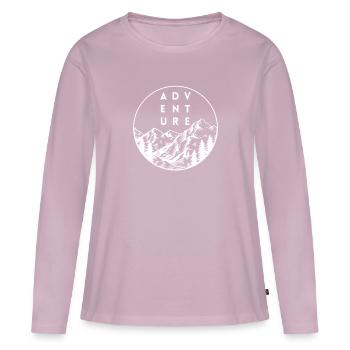 Adventure - Frauen Premium Bio Langarmshirt - Altrosa - Vorne - Julia (174cm)