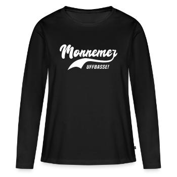 Monnemer Uffbasse Mannheimer Mannheim - T-shirt manches longues Premium bio Femme - noir - Devant - Julia (174cm)