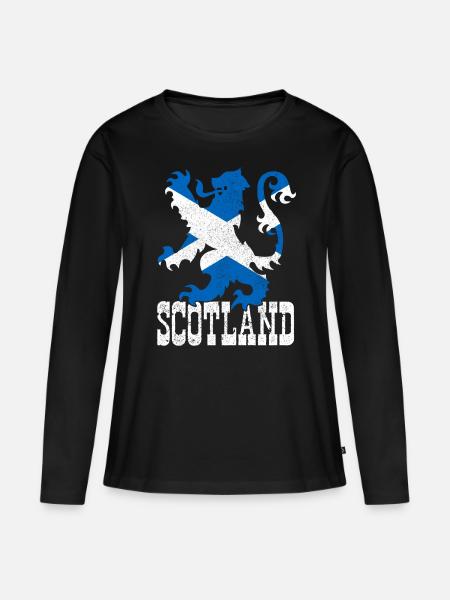 Schottland - Frauen Premium Bio Langarmshirt - Schwarz