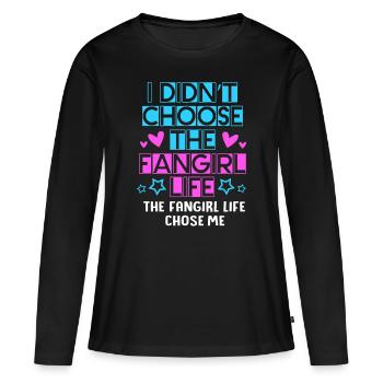 K-Pop Fan Korea Fangirl - T-shirt manches longues Premium bio Femme - noir - Devant - Julia (174cm)