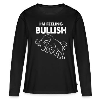 Bourse - T-shirt manches longues Premium bio Femme - noir - Devant - Julia (174cm)