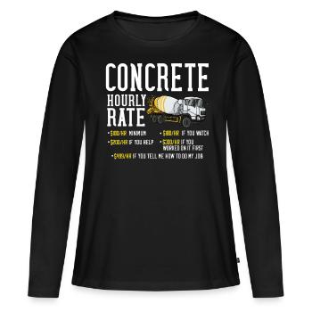 Driving mixer concrete mixer concrete construction site - Women's Premium Organic Long Sleeve Shirt - black - Front - Julia (174cm)