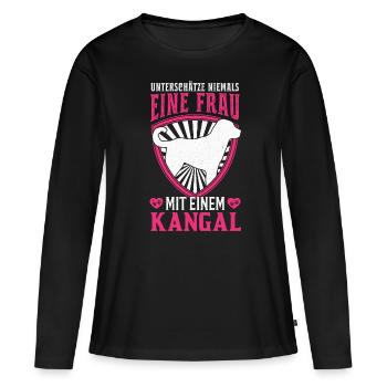 Kangal Frau Anatolischer Hirtenhund Karabasch - Frauen Premium Bio Langarmshirt - Schwarz - Vorne - Julia (174cm)