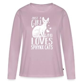Sphynx Cat Egyptian Kitten Owner - Women's Premium Organic Long Sleeve Shirt - dusky pink - Front - Julia (174cm)