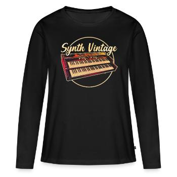 Synthétiseurs numériques - T-shirt manches longues Premium bio Femme - noir - Devant - Julia (174cm)