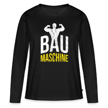 Construction d’une machine à bâtir Construction Maître d’ouvrage - T-shirt manches longues Premium bio Femme - noir - Devant - Julia (174cm)