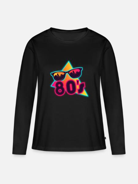 80s Sunglasses 80s Outfir 80s Theme Party 80s - Women's Premium Organic Long Sleeve Shirt - black