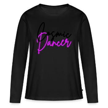 Cosmic Dancer Tanz tanzen Kosmos - Frauen Premium Bio Langarmshirt - Schwarz - Vorne - Julia (174cm)