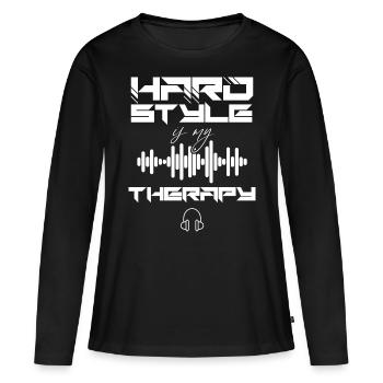 Hardstyle Techno Musique Hard Style DJ - T-shirt manches longues Premium bio Femme - noir - Devant - Julia (174cm)