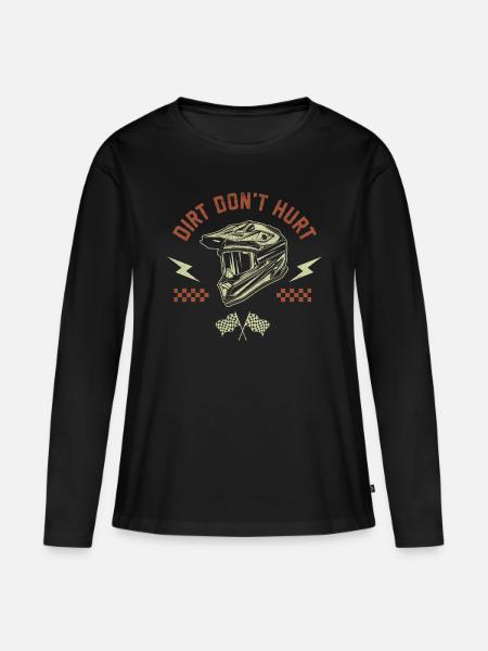 Motorcross - Frauen Premium Bio Langarmshirt - Schwarz